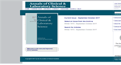 Desktop Screenshot of annclinlabsci.org