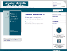 Tablet Screenshot of annclinlabsci.org